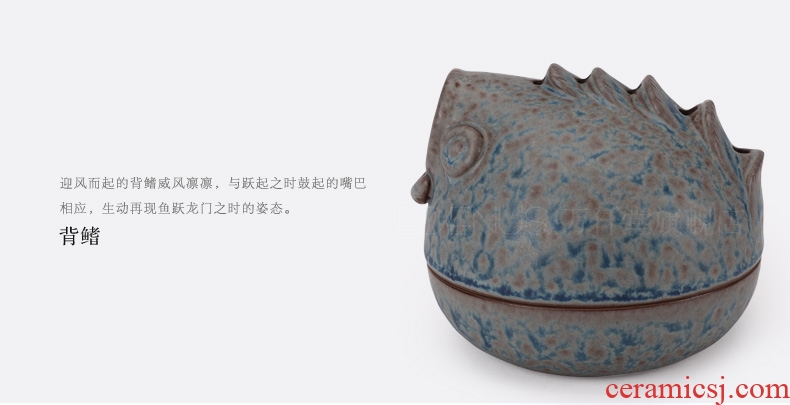 Ceramic incense burner aroma stove kung fu tea set the censer teachers elder brother kiln accessories million kilowatt/hall carp auspicious