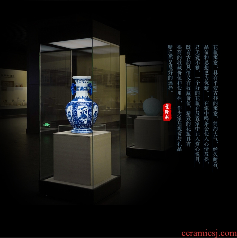 Jingdezhen porcelain vases, antique hand - made enamel pastel color open the world of flowers and birds all celestial vase furnishing articles - 560563928697