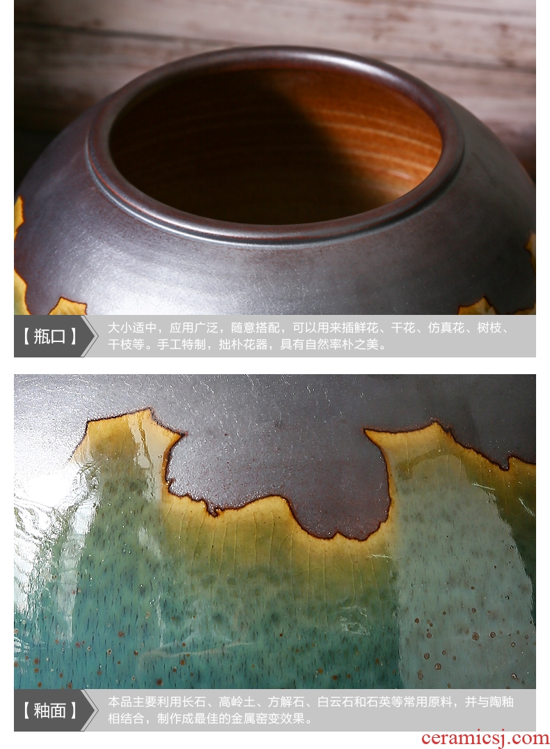 Jingdezhen ceramics powder enamel more fish every year the design of large vases, modern rural household furnishing articles - 552797721321