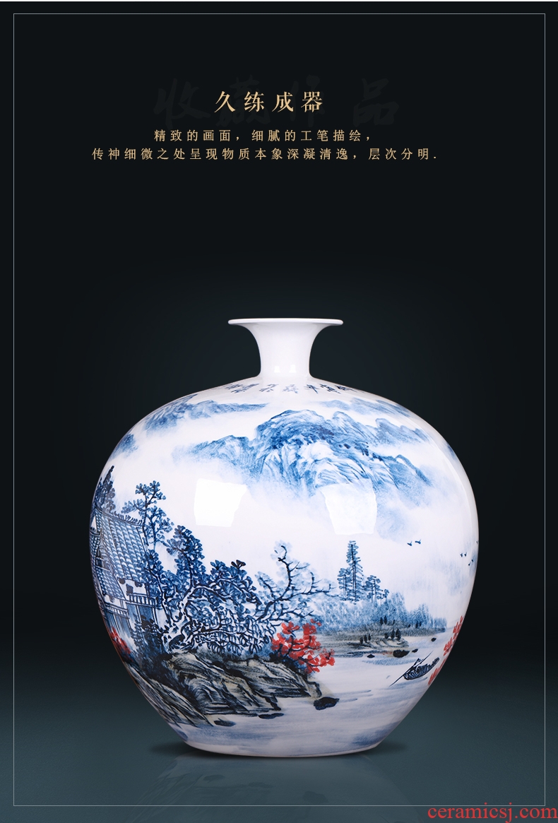 The Master of jingdezhen ceramics hand - made scenery large vases, flower arrangement of the sitting room porch decoration of the new Chinese style furnishing articles - 569297634338