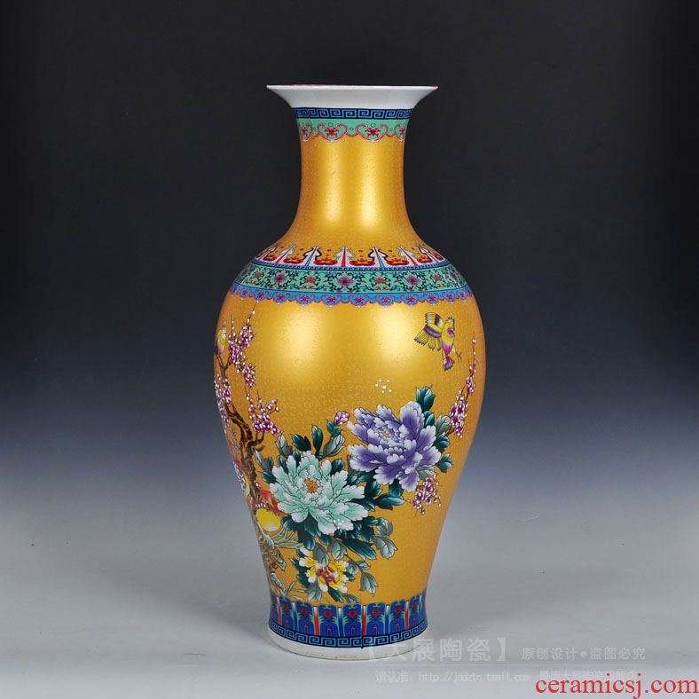 The Master of jingdezhen big hand - made ceramic vase furnishing articles large sitting room be born heavy flower arranging blue and white porcelain vase - 43347631764