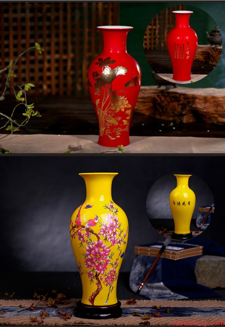 New Chinese style element large ceramic vase furnishing articles soft white dry flower vase example room sitting room adornment creative - 524033897606