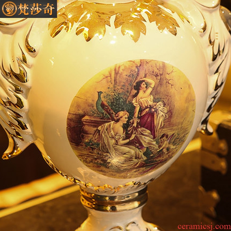 The Vatican Sally restoring ancient ways far, European ceramic flower vases luxurious sitting room TV ark, household ground adornment furnishing articles
