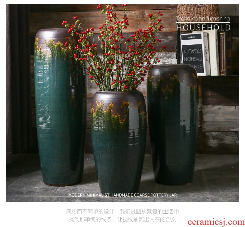 Scandinavian minimalist modern household white oval ceramic vase large sitting room flower arranging dried flowers, stylist place - 553102837219