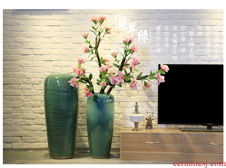 Modern new Chinese style of large vases, jingdezhen ceramics hand - made dried flowers, flower arrangement, the sitting room TV ark, furnishing articles - 550663584634