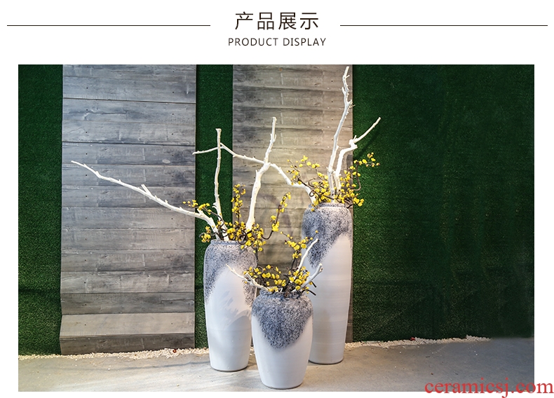 Jingdezhen ceramic creative living room villa large vase decoration to the hotel to place a flower flower implement restaurant furnishing articles - 573631422647