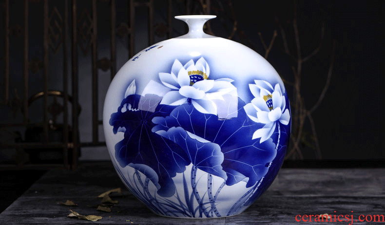 The sitting room of large vases, ceramic high dry flower arranging dried flowers flower arrangement home decoration large furnishing articles jingdezhen - 538388868369