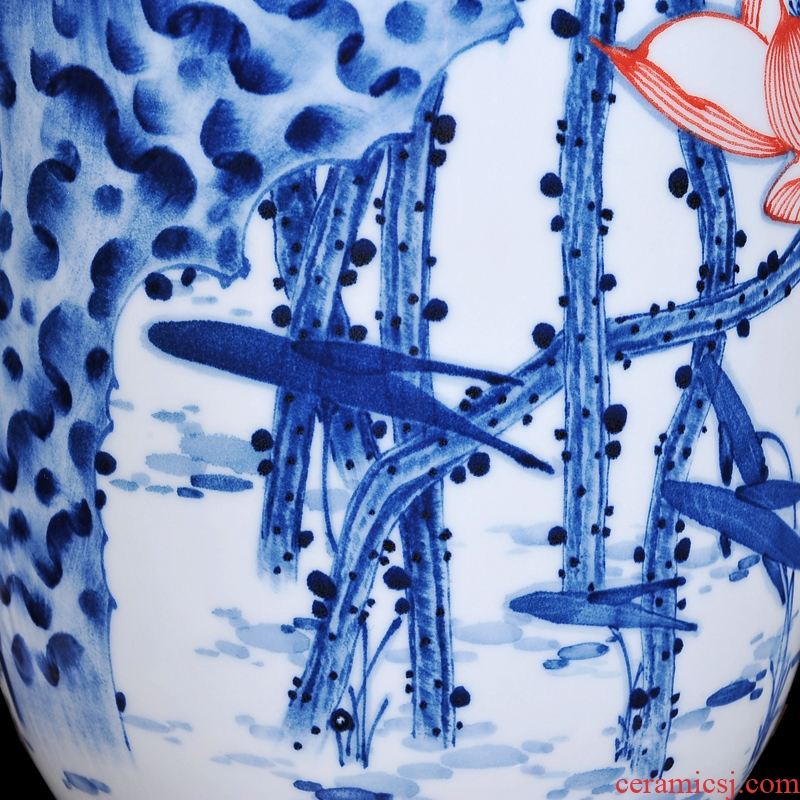 Jingdezhen ceramics dong - Ming li hand - made of blue and white porcelain vases, even all the way home sitting room crafts