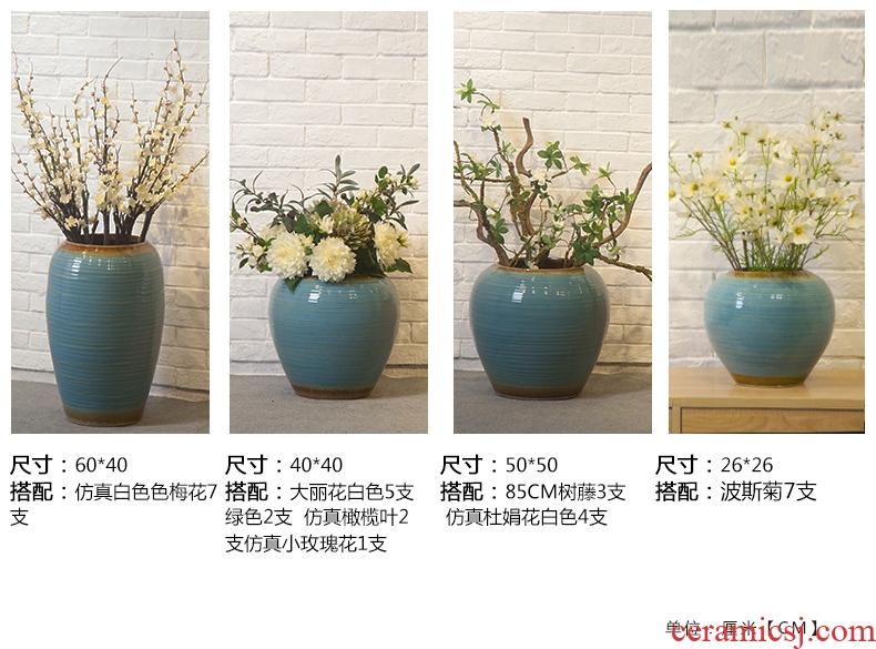 Jingdezhen ceramics of large vase furnishing articles sitting room hotel large new Chinese style household adornment TV ark - 548536998176