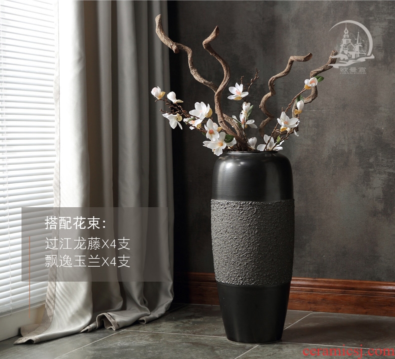 New Chinese style blue flower arranging art ceramic vases, I and contracted example that the sitting room porch decoration flower implement furnishing articles - 568602520904