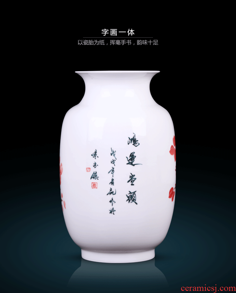 Jingdezhen ceramics of large vase household wine cabinet decoration living room TV cabinet office furnishing articles - 567816704873