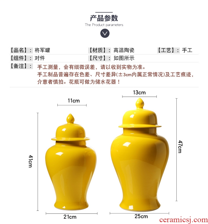 Jingdezhen modern Nordic creative contracted household act the role ofing is tasted furnishing articles sitting room be born lucky dried flowers and big vases, ceramic - 559301180464