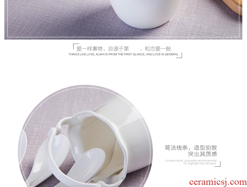 Jingdezhen kitchen shelf ipads porcelain pure white bamboo chopsticks chopsticks box ceramics cutlery receive basket swan