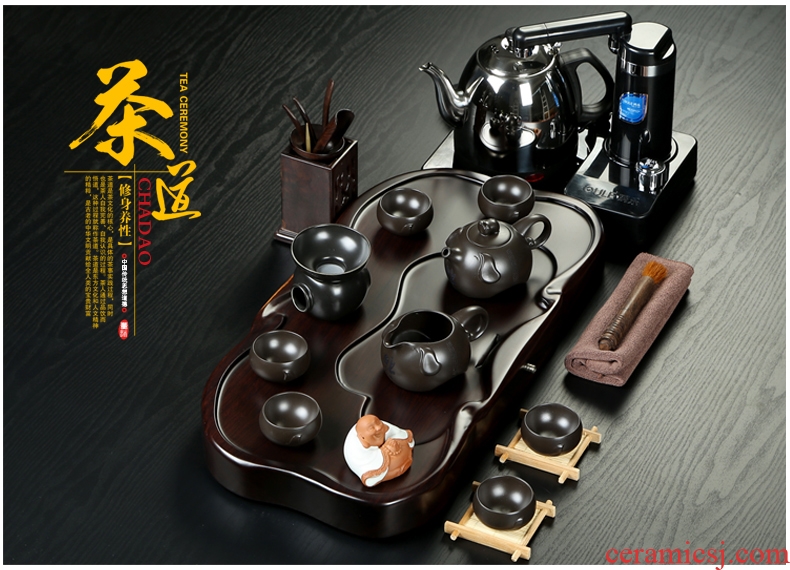 Friend is ceramic tea set brother your kiln kiln of a complete set of kung fu tea set the whole piece of ebony tea tray tea table