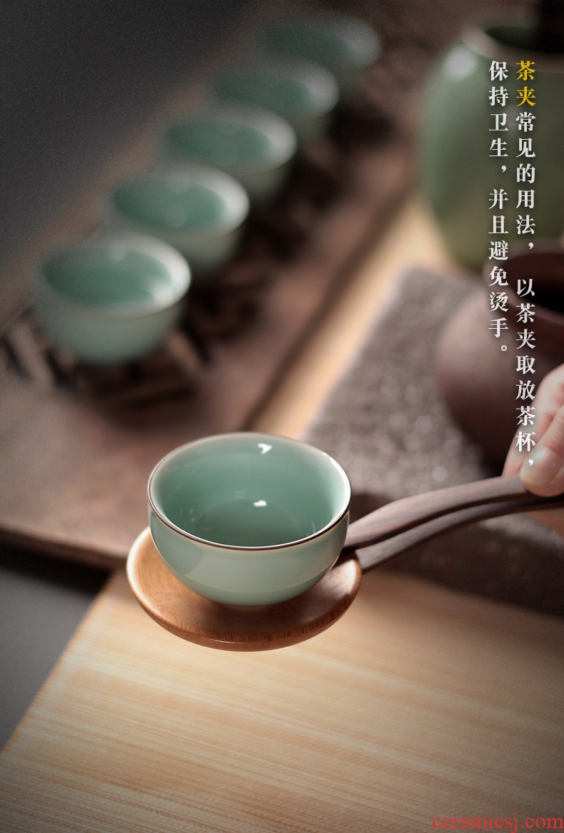 Celadon tea six gentleman with zero kung fu tea accessories teaspoons ChaGa tea black TanZhu longquan celadon ceramics filter