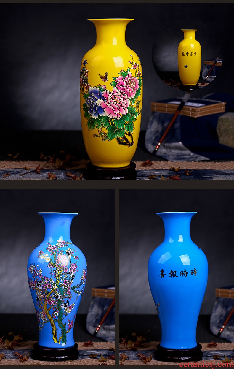 Jingdezhen blue and white ceramics youligong vase Chinese style household adornment archaize home furnishing articles [large] - 524033897606
