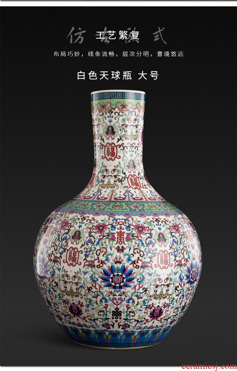 Jingdezhen ceramics manual hand - made bright future of large blue and white porcelain vase sitting room hotel decoration furnishing articles - 3826963798