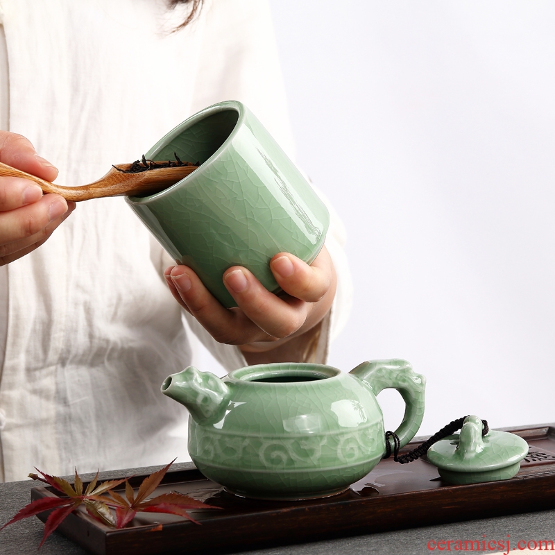 Goodall kiln ceramic teapot elder brother, ice cracked piece of your kiln violet arenaceous kettle manual kung fu tea tea pot