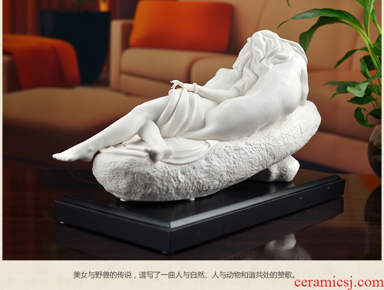 Oriental soil Chinese ceramic sitting room study beauty characters furnishing articles dehua white porcelain its handicraft