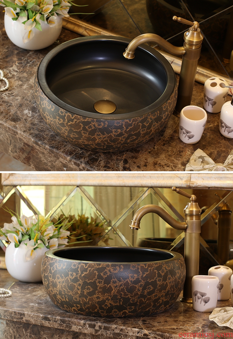 Jingdezhen sanitary ceramics stage basin art circle basin balcony lavatory small family restoring ancient ways is the sink