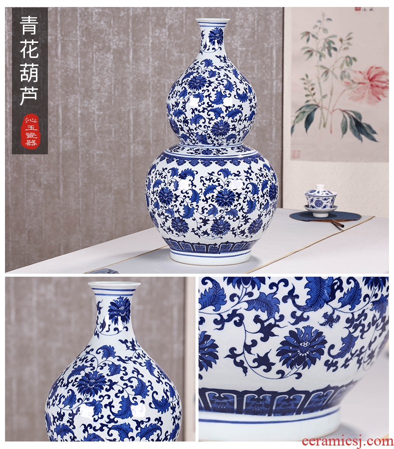 Jingdezhen ceramics hand-painted bright future of large vases, sitting room adornment is placed hotel opening gifts - 573368236513