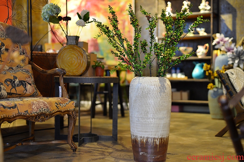 Jingdezhen ceramic creative living room villa large vase decoration to the hotel to place a flower flower implement restaurant furnishing articles - 528765002824