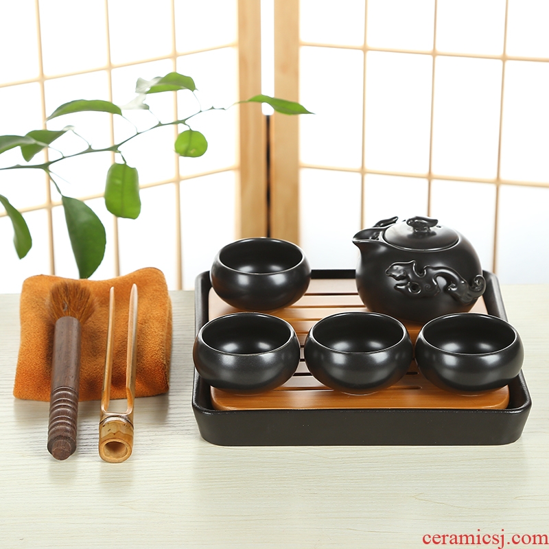Friend is bamboo small dry tea tray was Japanese tea taking kung fu tea set ceramic tea sea water type tea table
