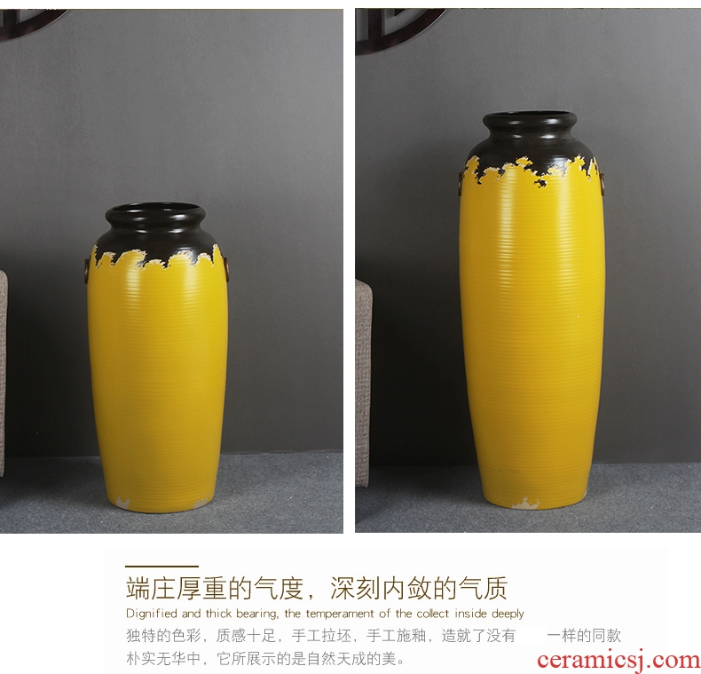 Jingdezhen ceramic large vases, garden villa decoration theme hotel furnishing articles home decoration floral outraged - 556496709279