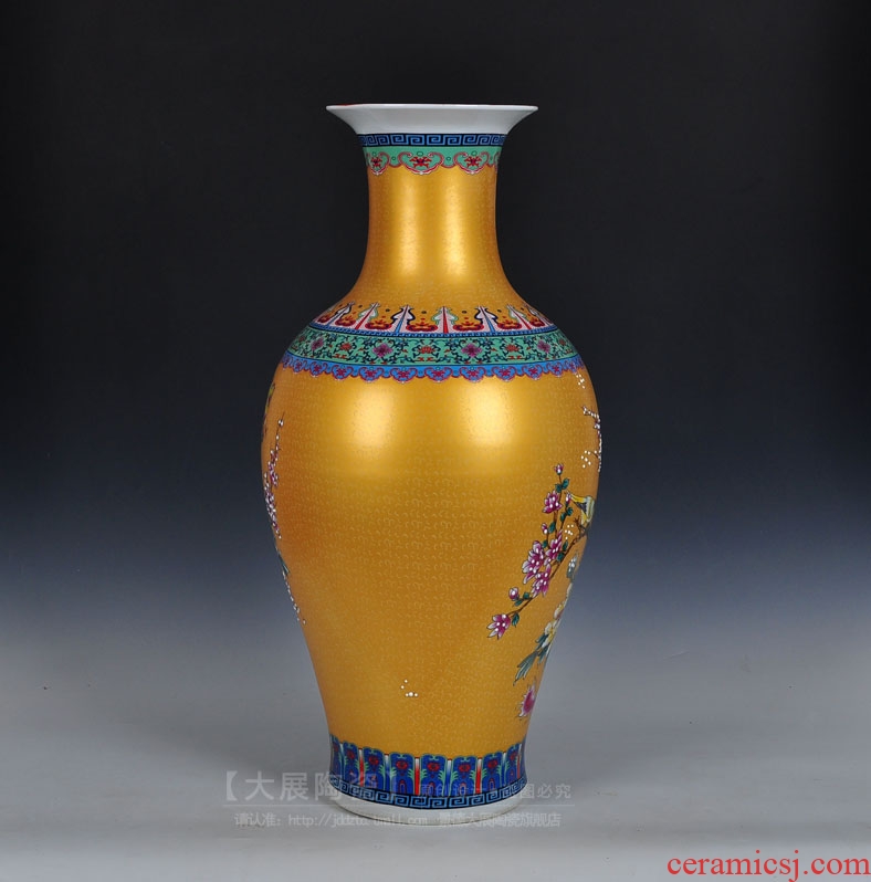 Jingdezhen ceramic vase furnishing articles home decoration contracted Europe type plug-in dried flowers large sitting room ground vase decoration - 43347631764
