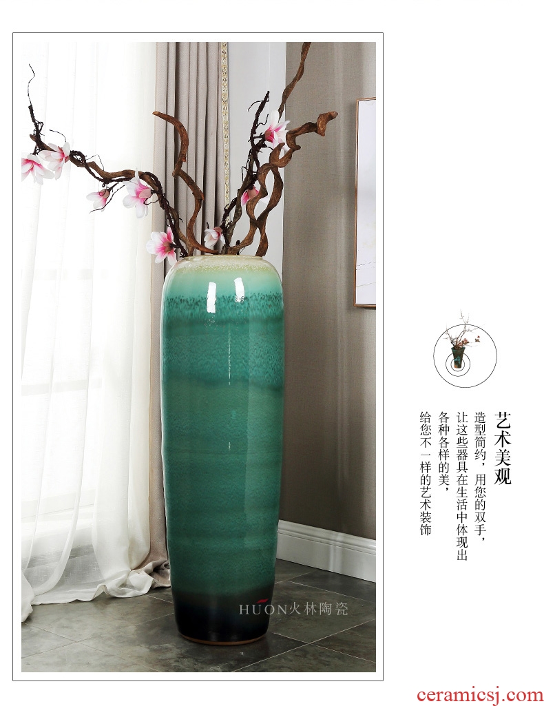 Jingdezhen guanyao open big archaize ceramic vase piece of porcelain home furnishing articles sitting room adornment flowers, TV ark - 567334237431