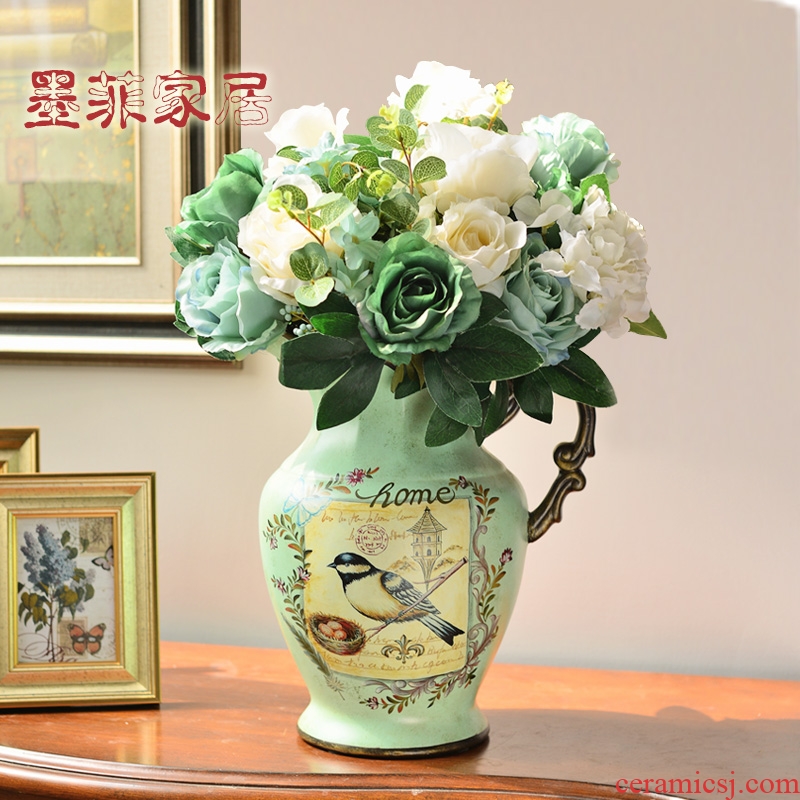 Murphy European farm ceramic large vase restoring ancient ways American country flower arranging living room home decoration furnishing articles