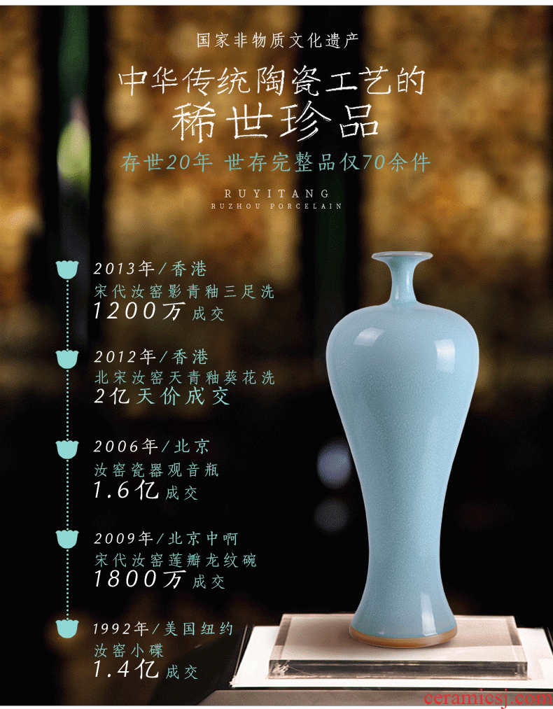 Jingdezhen ceramics hand - made pastel phoenix peony vase of large home sitting room hotel adornment furnishing articles - 536537499009