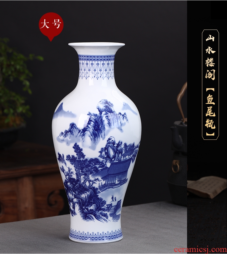 Jingdezhen ceramics ruby red large vase furnishing articles large Chinese archaize sitting room home decoration porcelain - 571108819856