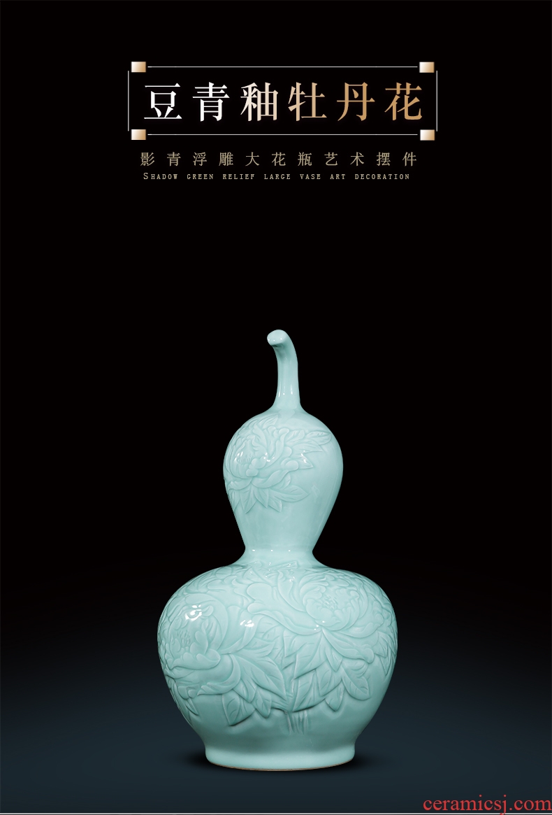 Jingdezhen ceramic celebrity master hand draw more than jiangshan jiao large vases, home decoration villa hotel furnishing articles - 570821517544