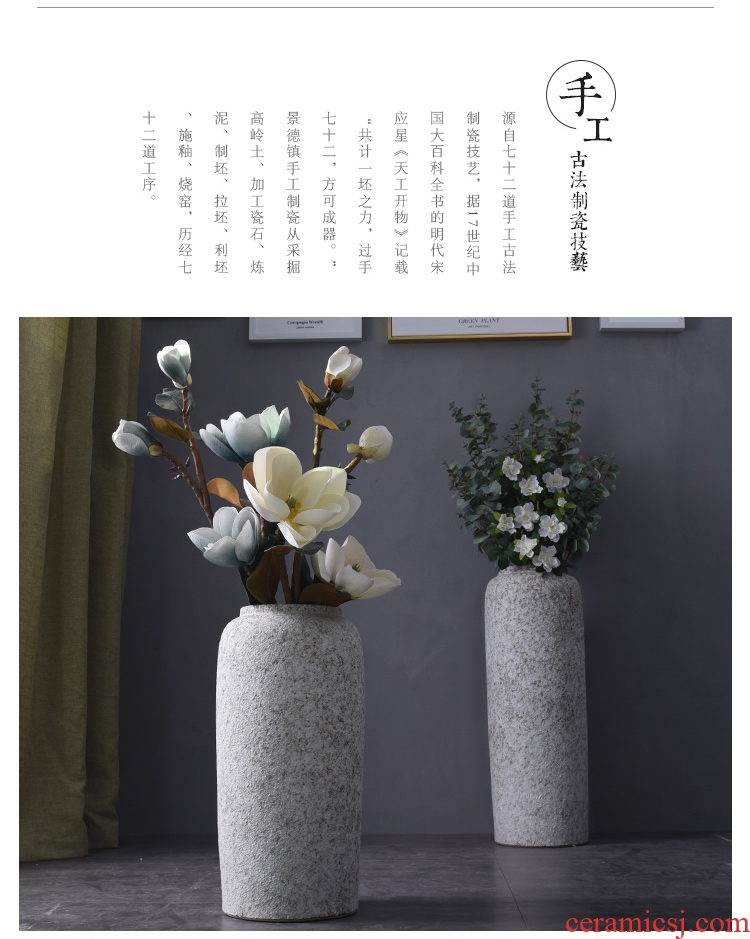 Jingdezhen ceramics beaming white vase vogue to live in high - grade gold straw handicraft furnishing articles - 563981437970
