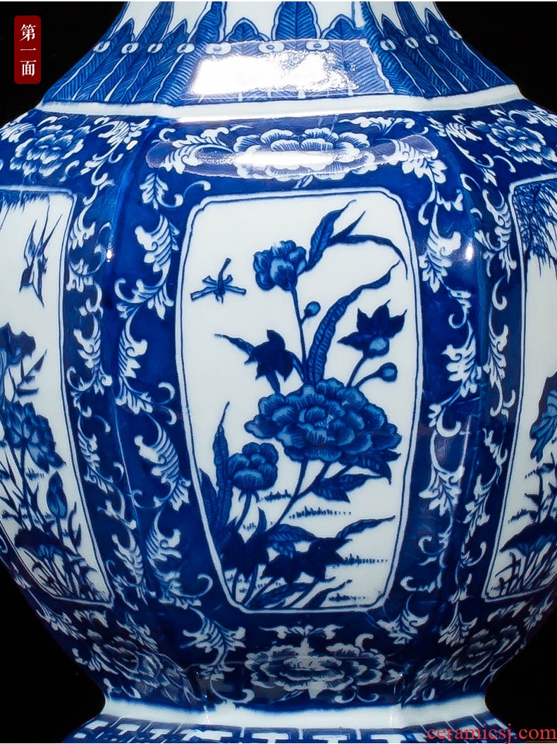 Jingdezhen porcelain vases, antique hand - made enamel pastel color open the world of flowers and birds all celestial vase furnishing articles - 560563928697