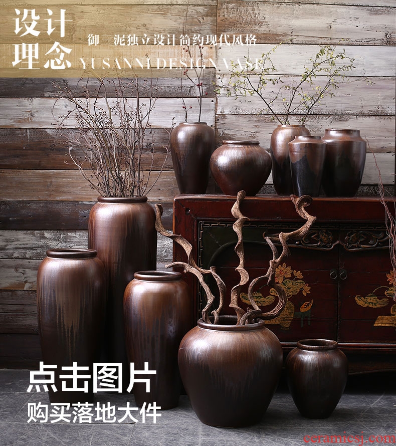 Jingdezhen ceramics of large vase furnishing articles furnishing articles flower arranging device youligong red wine sitting room adornment household - 548464682194