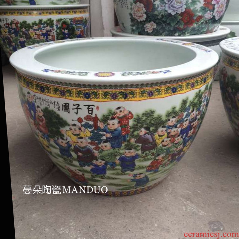 Hotel opening office study Chinese jingdezhen ceramics of large vase flower arrangement sitting room adornment is placed - 9036449481