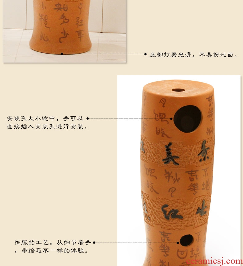 Jingdezhen ceramic balcony one - piece toilet ceramic basin stage basin lavatory basin that wash a face to wash your hands to restore ancient ways