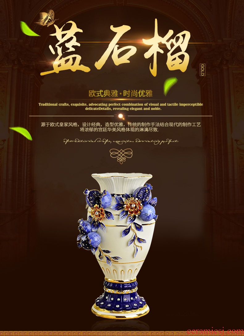 Living room furnishing articles flower arranging ceramic POTS restoring ancient ways of large vase American hotel decoration dried flowers coarse pottery - 556840154158