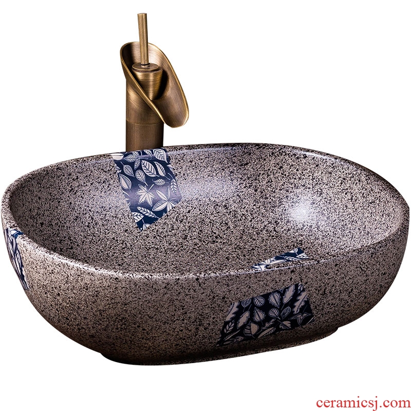 The stage basin washing plate oval face basin ceramic sanitary ware toilet installs bathroom art restoring ancient ways for wash basin