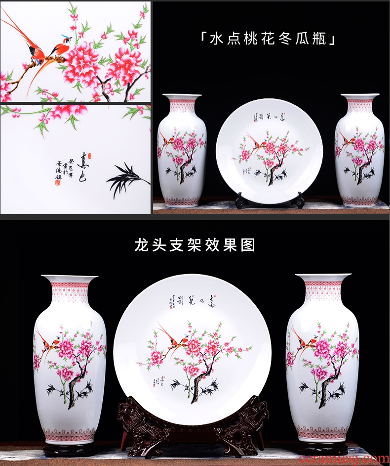 Jingdezhen ceramic furnishing articles hand - made big dried flower vase planting Chinese office sitting room porch decoration craft gift - 35831091336
