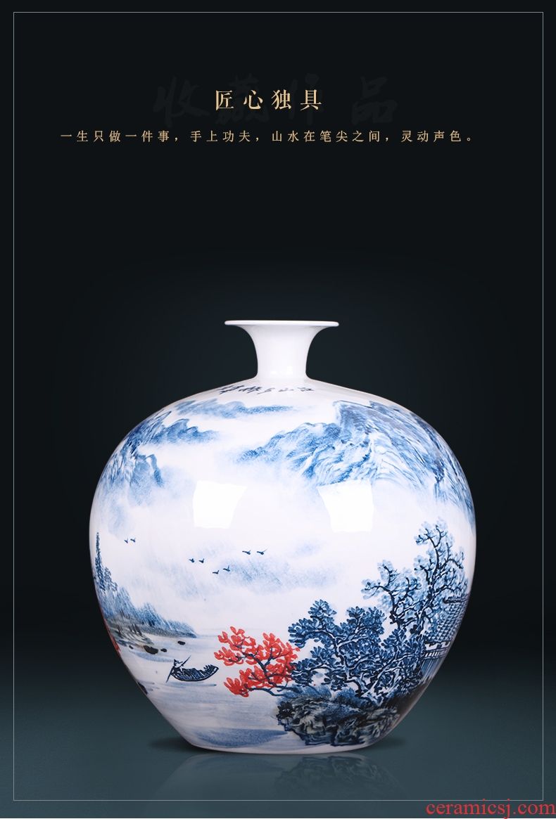 The Master of jingdezhen ceramics hand - made scenery large vases, flower arrangement of the sitting room porch decoration of the new Chinese style furnishing articles - 569297634338