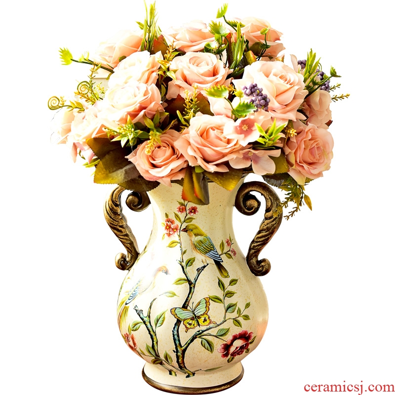 Murphy Europe type restoring ancient ways ceramic vase series furnishing articles American home sitting room dry simulation flower art flower arranging flowers