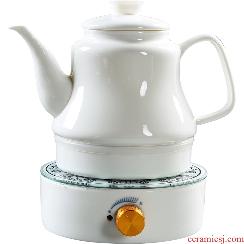 God household contracted dehua porcelain white porcelain tea set ceramic water boiling tea is tea stove water boiler heating furnace the teapot