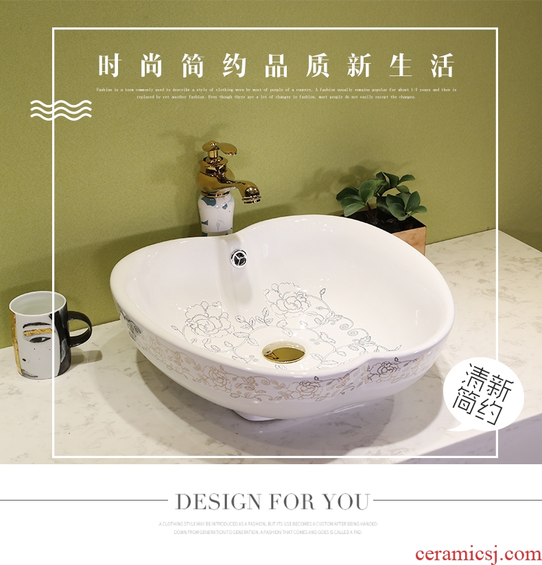 Million birds alien art stage basin ceramic lavatory circular basin basin on the toilet lavabo