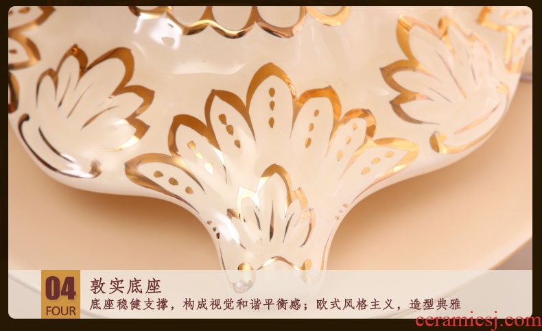 Jingdezhen ceramic new Chinese vase furnishing articles sitting room put lucky bamboo straight meat potted flower art more big planter - 525889616480