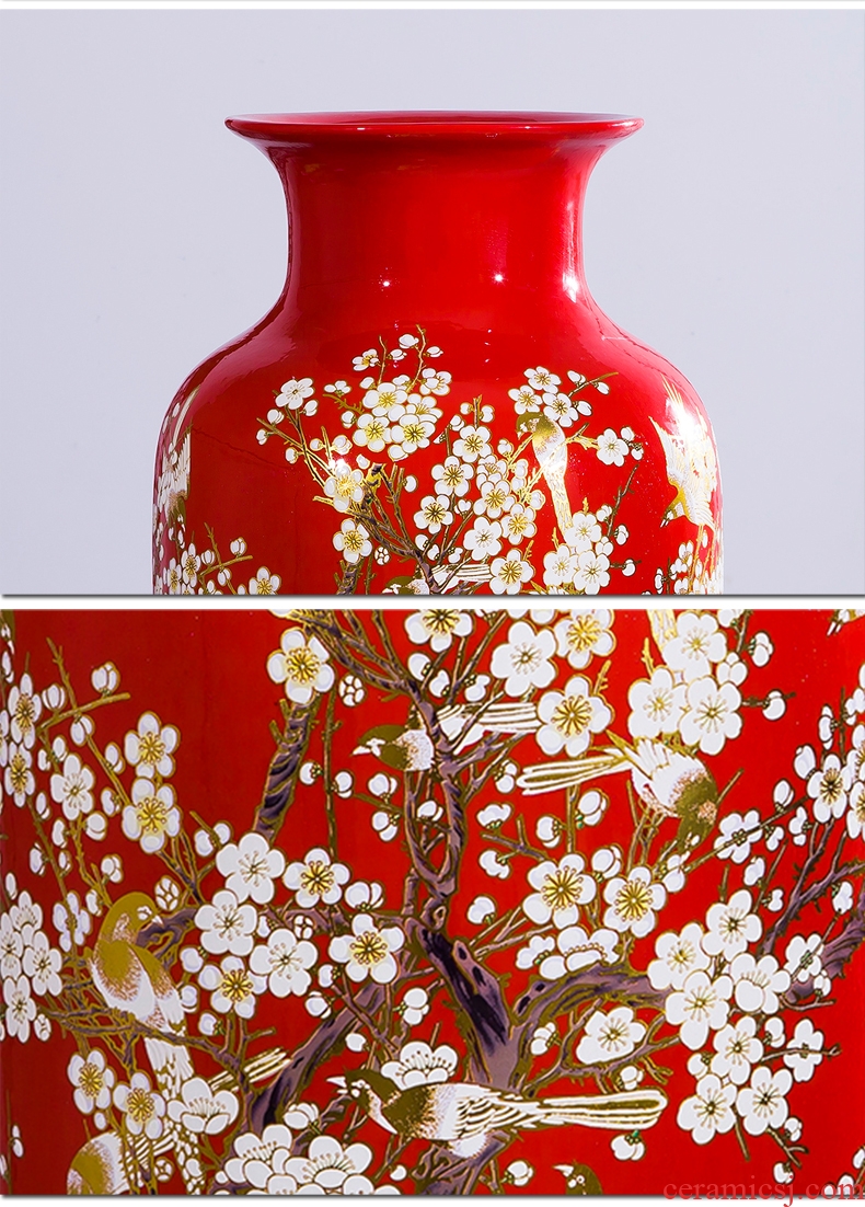 New Chinese style of jingdezhen ceramic vase of large household TV ark, the sitting room porch dry flower adornment furnishing articles - 565222541405
