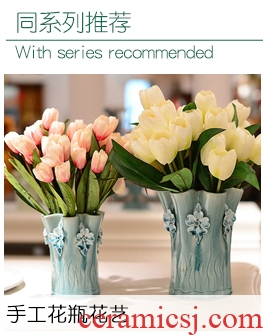 No flower arranging ground suit large ceramic vase contracted household TV ark, Nordic flower arrangement sitting room adornment is placed - 525204938038