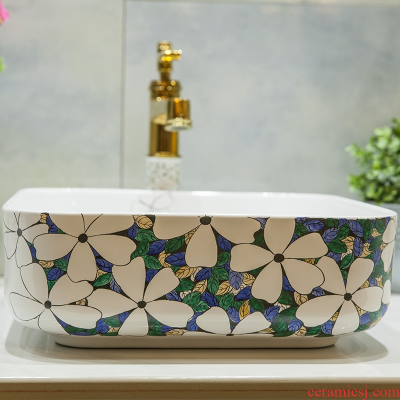 Jingdezhen American art square on the toilet lavabo lavatory basin basin on its best Mosaic plexus
